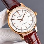 Vacheron Constantin Patrimony 9015 Movement 28800/H 41mm Italian Cowhide Leather Strap Rose Gold Case Watch